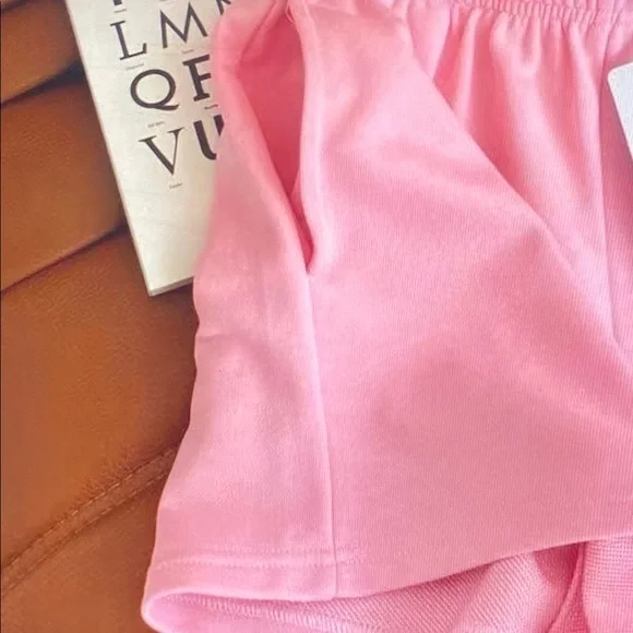 ALO Yoga Pink Women's Athletic Shorts Set - Picture 5 of 5